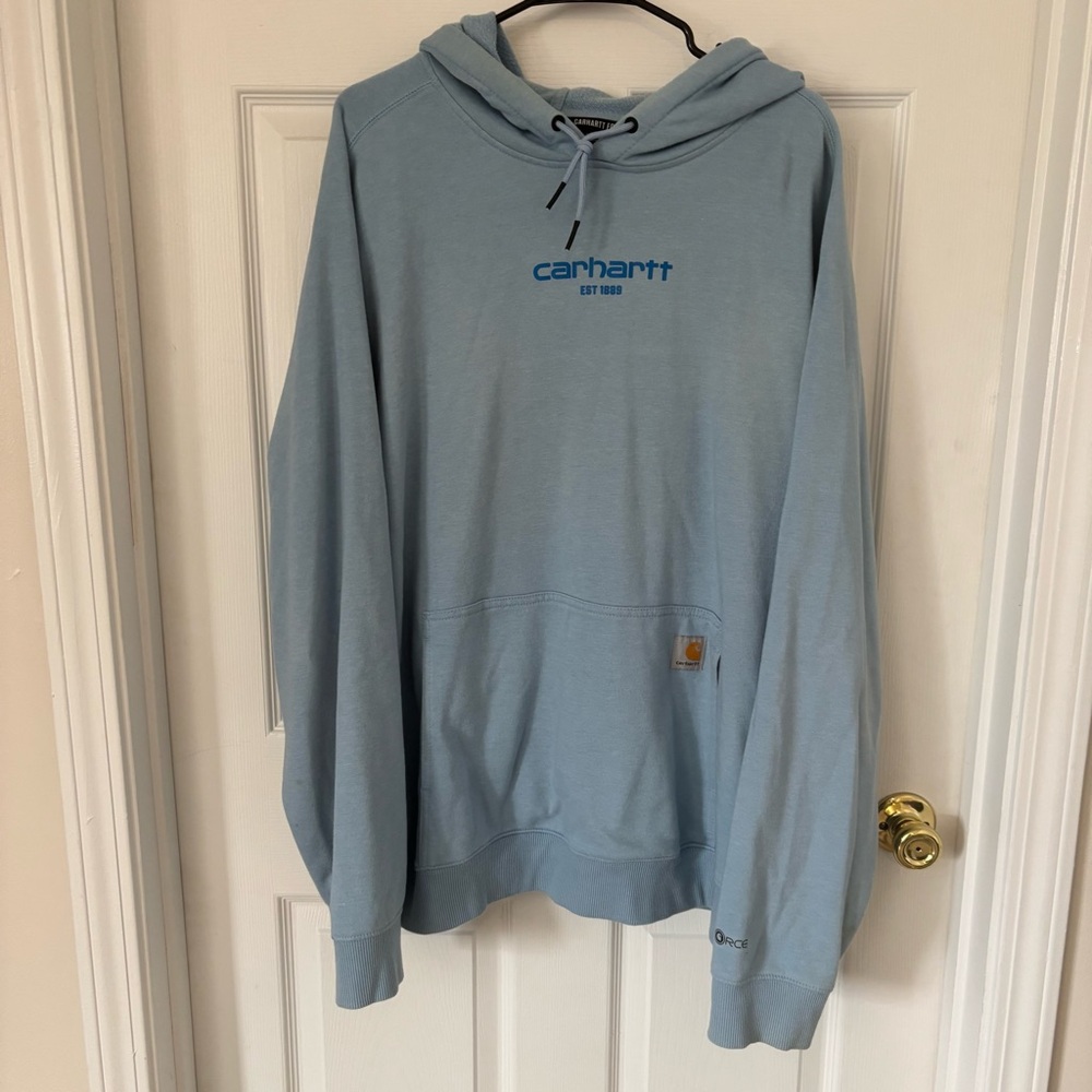 Carhartt Men's Light Blue Hoodie